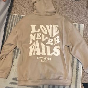 Love never fails hoodie from SHEIN